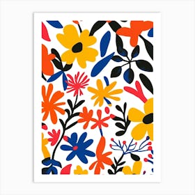 Abstract Floral Pattern 4 Art Print