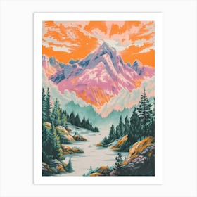 Sunrise Over The Mountains Art Print