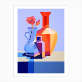 Vases And Roses Art Print