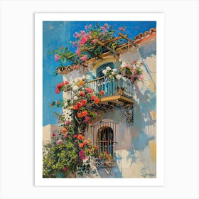 Balcony Painting In Almeria 2 Art Print