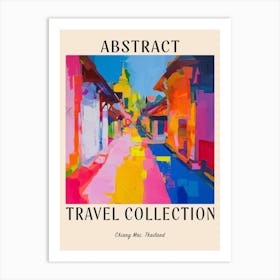 Abstract Travel Collection Poster Chiang Mai Thailand 2 Art Print