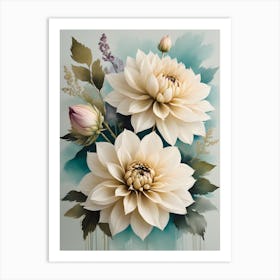 Dahlias Art Print