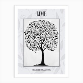 Lime Tree Simple Geometric Nature Stencil 1 Poster Art Print