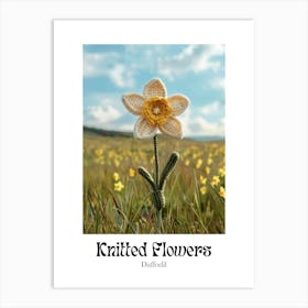 Knitted Flowers Daffodil  4 Art Print