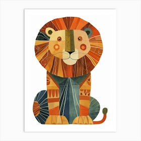 Barbary Lion Symbolic Imagery Clipart 7 Art Print