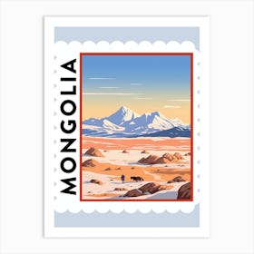 Mongolia 1 Travel Stamp Poster Art Print
