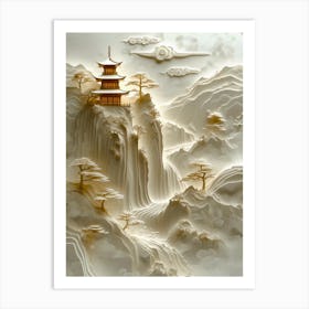 japanese landscape Art Print