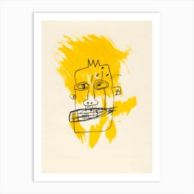 'Yellow Face' Art Print