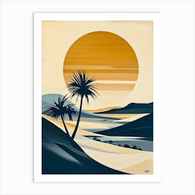 Palm Trees In The Desert 1 Art Print