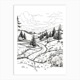 Landscape With Trees 1 Art Print