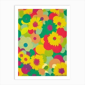 Abstract Flowers Art Print