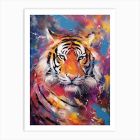Tiger Abstract Expressionism 1 Art Print