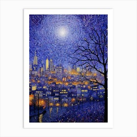 Vancouver Washington Pointillism 1 Art Print