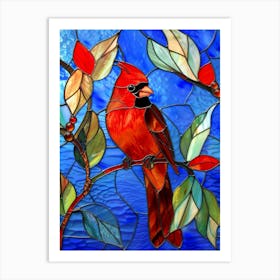 Cardinal Stained Glass 3 Art Print