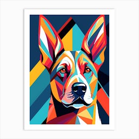 Kangaroo, colorful kangaroo, kangaroo portrait Art Print