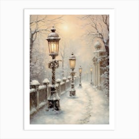 Cottagecore Winter Scene Art Print