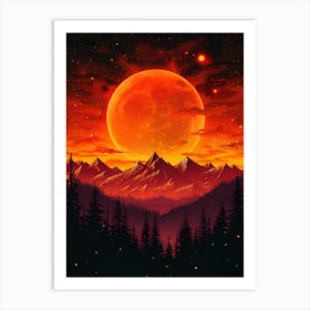 Full Moon In The Sky 5 Art Print