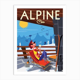 Alpine Chic Poster Blue Art Print