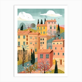 Cortona, Italy Illustration Art Print