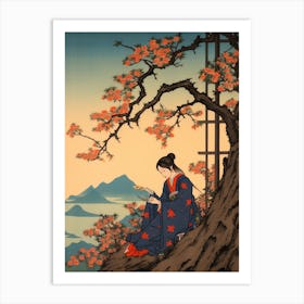 Mount Kurodake, Japan Vintage Travel Art 2 Art Print