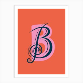 Letter B Typographic Art Print