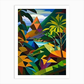 Galapagos National Park Ecuador Cubo Futuristic Art Print