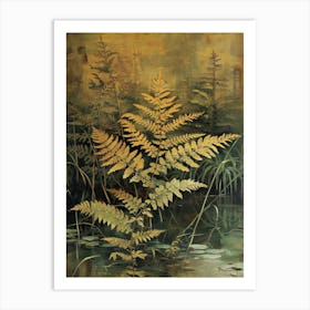 Marsh Fern Painting 1 Art Print