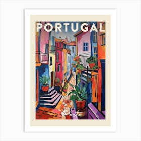 Porto Portugal 2 Fauvist Painting Travel Poster Art Print