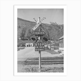 Railroad Crossing Near Shaftsbury, Vermont By Russell Lee Art Print