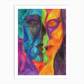 Two Faces 18 Art Print