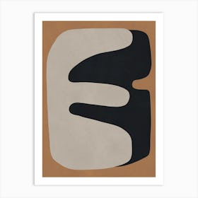 Abstraction on brown background 2 Art Print