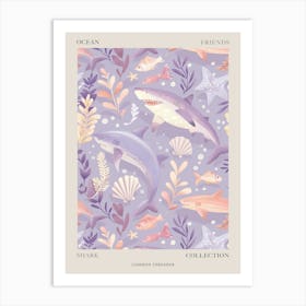 Purple Common Thresher Illustration 1 Poster Art Print