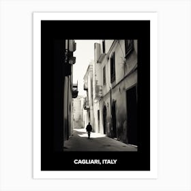 Poster Of Cagliari, Italy, Mediterranean Black And White Photography Analogue 3 Art Print