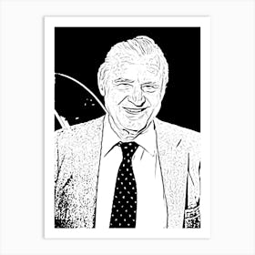 Hans Von Ohain Black In White Art Print