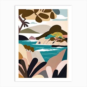 Komodo Island Indonesia Muted Pastel Tropical Destination Art Print