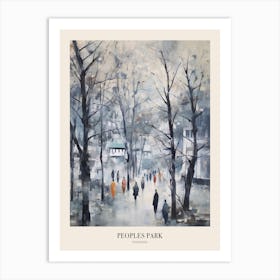 Winter City Park Poster Peoples Park Shanghai China 4 Art Print