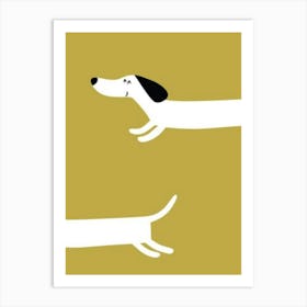 Dachshunds , Dogs Print Art Print , wall art Art Print