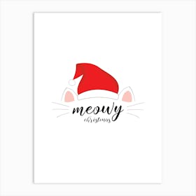 Meowy Christmas Art Print