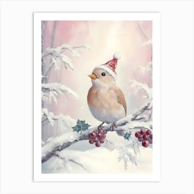 Christmas Bird Art Print