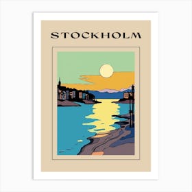 Minimal Design Style Of Stockholm, Sweden 1 Poster Art Print