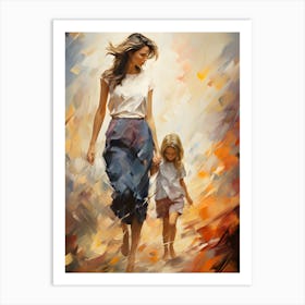 Guiding Light Illustration Of A Mother S Guidance Art Print