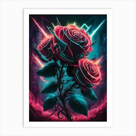 Roses In The Sky 2 Art Print