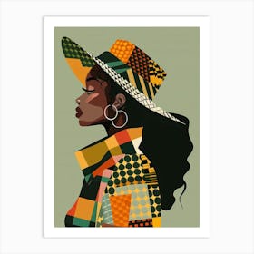 African Woman In Hat 8 Art Print