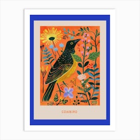 Spring Birds Poster Cowbird 1 Art Print