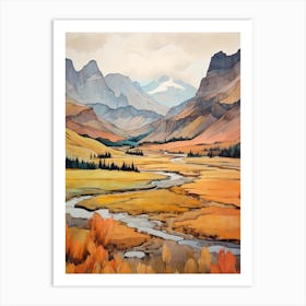 Autumn National Park Painting Banff National Park Alberta Canada 1 Art Print