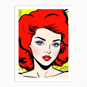 Bold Strokes: A Woman’s Beauty in Comic Book ColorsPop Woman Art Print