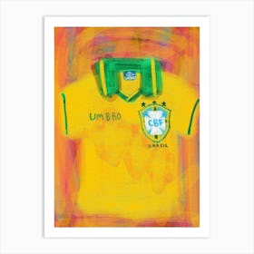 Brazil Soccer Jersey 1994 Art Print