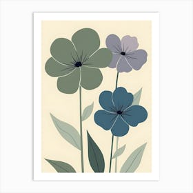 Three Flowers 22 Art Print