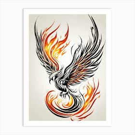 Phoenix Tattoo 5 Art Print