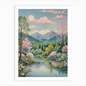 Spring By The Lake no1 Art Print